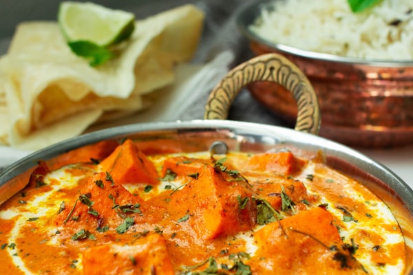Japanese curry with chicken and vegetables over rice